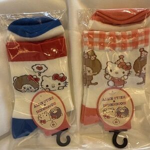 Sanrio Hello Kitty x Monchhichi Colorful Socks Set Japan